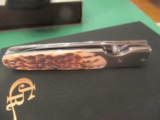 Case XX Slim Lock Rogers Jigged Walnut Bone Pattern # 6173L BG42 Steel