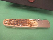 Case XX Slim Lock Rogers Jigged Walnut Bone Pattern # 6173L BG42 Steel