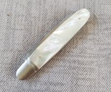 Tim Britton Custom Barehead Equal End  Mother of Pearl,3 3/8 closedfluted bolsters, BG42 steel 