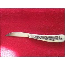2015 CASE XX USA 617-3  154 CM APPROX 7” LONG BONE HANDLE OFFICE KNIFE FIXED BLADE WITH SHEATH NIB