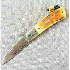 Vincenzo Balistreri Custom Mammoth and Damasteel Native Bladespringbolsters and Shield 4quot closed