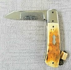 Vincenzo Balistreri Custom Mammoth and Damasteel Native, Blade,spring,bolsters and Shield 4" closed