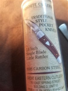 GEC #19 Little Rattler KINGWOOD Great Eastern Cutlery 190120 POCKET KNIFE