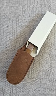 Great Eastern H20018 Hunter, OD GREEN & Brass,lanyard & pocket sheath w/cllip,, oal 6.75. .3" blade