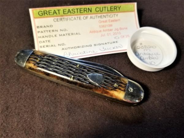 GEC 2010 53 CUBAN CIGAR MUSKRAT KNIFE ANTIQUE AMBER JIGGED STAINLESS!! NIT EO/SECONDARY BEAUTIFUL GEC 2010 53 CUBAN CIGAR MUSKRAT KNIFE ANTIQUE AMBER JIGGED STAINLESS!! NIT EO/SECONDARY BEAUTIFUL