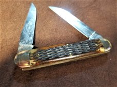 GEC 2010  53 CUBAN CIGAR MUSKRAT KNIFE ANTIQUE AMBER JIGGED STAINLESS!! NIT EO/SECONDARY BEAUTIFUL