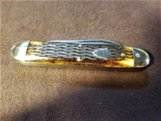 GEC 2010  53 CUBAN CIGAR MUSKRAT KNIFE ANTIQUE AMBER JIGGED STAINLESS!! NIT EO/SECONDARY BEAUTIFUL