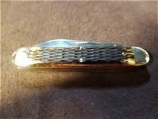 GEC 2010  53 CUBAN CIGAR MUSKRAT KNIFE ANTIQUE AMBER JIGGED STAINLESS!! NIT EO/SECONDARY BEAUTIFUL