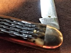 GEC 2010  53 CUBAN CIGAR MUSKRAT KNIFE ANTIQUE AMBER JIGGED STAINLESS!! NIT EO/SECONDARY BEAUTIFUL