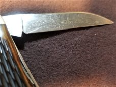 GEC 2010  53 CUBAN CIGAR MUSKRAT KNIFE ANTIQUE AMBER JIGGED STAINLESS!! NIT EO/SECONDARY BEAUTIFUL