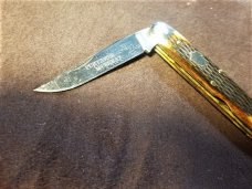GEC 2010  53 CUBAN CIGAR MUSKRAT KNIFE ANTIQUE AMBER JIGGED STAINLESS!! NIT EO/SECONDARY BEAUTIFUL