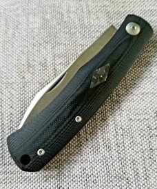 Sacha Thiel custom Birdy knife, M390 ,Titanium & G10, 4" closed, French maker of very hi en mod