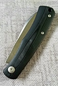 Sacha Thiel custom Birdy knife, M390 ,Titanium & G10, 4" closed, French maker of very hi en mod
