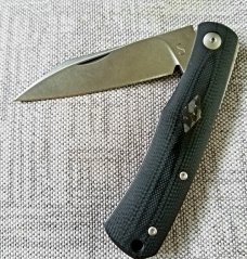 Sacha Thiel custom Birdy knife, M390 ,Titanium & G10, 4" closed, French maker of very hi en mod