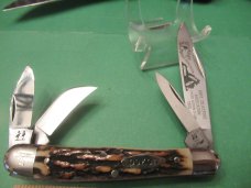 Robt Klass Stag Kissing 1980 4 Blade Whittler Made for the ODKCA Club  