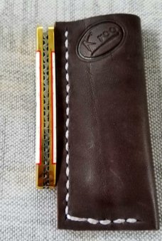 K'roo Custom Giraffe Bone Serpentine.3.5..slip..coa...rwl34..filework.red liners..spacers...brass