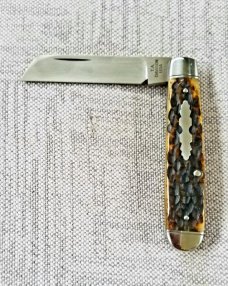 TA Davison Lambsfoot Jack Knife,NEW,3 5",Sambar Stag...jeweled liners,CTS-xhp..ringed bolsters & cap