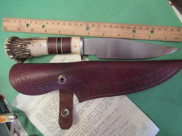 Custom Stag Fixed Blade By Mudd Sharrigan