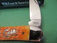 Case Autumn Bone Silver Script Seahorse Whittler Pattern # 6355WH SS