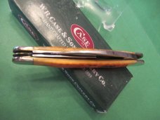 Case Autumn Bone Silver Script Seahorse Whittler Pattern # 6355WH SS