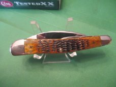 Case Autumn Bone Silver Script Seahorse Whittler Pattern # 6355WH SS