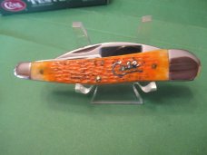 Case Autumn Bone Silver Script Seahorse Whittler Pattern # 6355WH SS