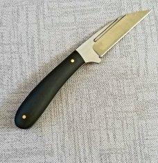 J.B. Caudill  Wharncliffe fixed blade..coa..magnetic sheath/slip..7.25 oal.2.75 sharp.52100 Fullers