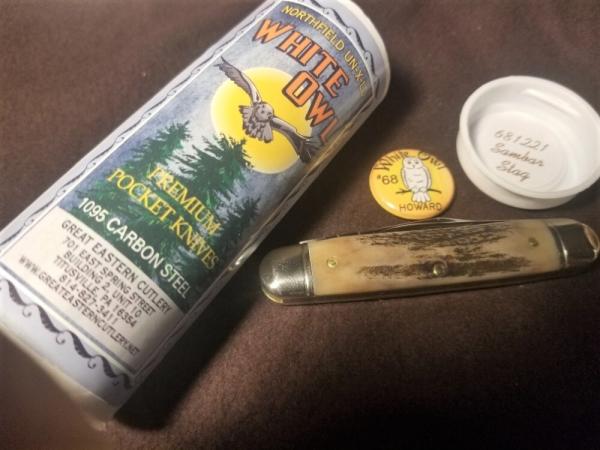 GEC Great Eastern Cutlery #68 Northfield White Owl 681221 - Sambar Stag NIT GEC Great Eastern Cutlery #68 Northfield White Owl 681221 - Sambar Stag NIT