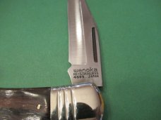 Wenoka Hi Stainless Wood Handle Lockback  Folding Hunter Model 4698
