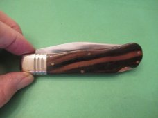 Wenoka Hi Stainless Wood Handle Lockback  Folding Hunter Model 4698
