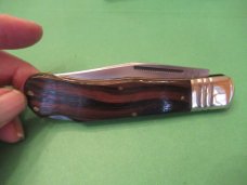 Wenoka Hi Stainless Wood Handle Lockback  Folding Hunter Model 4698
