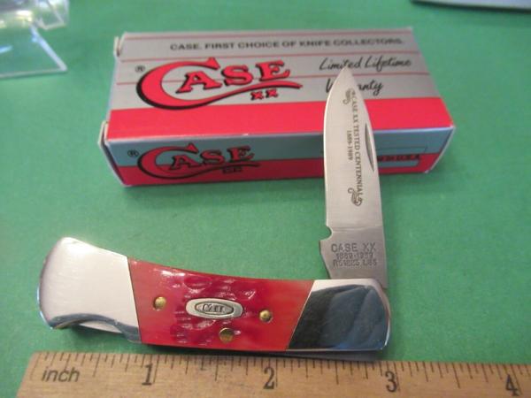 Case XX 1989 Centennial Red Bone Lock Back Pattern # R61225 L SS Case XX 1989 Centennial Red Bone Lock Back Pattern # R61225 L SS
