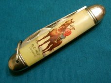 VINTAGE RCMP RICHARDS SHEFFILD ENGLAND FOLDING SCOUT POCKET WATCH FOB RAILROAD KNIFE KNIVES OLD