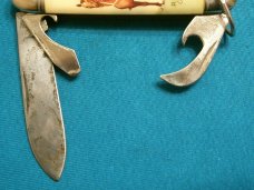 VINTAGE RCMP RICHARDS SHEFFILD ENGLAND FOLDING SCOUT POCKET WATCH FOB RAILROAD KNIFE KNIVES OLD