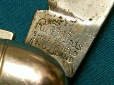 VINTAGE RCMP RICHARDS SHEFFILD ENGLAND FOLDING SCOUT POCKET WATCH FOB RAILROAD KNIFE KNIVES OLD