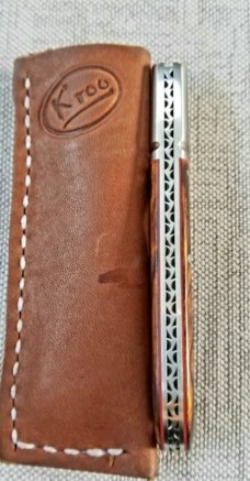 Kroo MADISON Barlow..Desert Ironwood..Fluted Elongated bolsters..red accents..Rwl34 and filework.1st