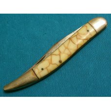 VINTAGE PRE 1920'S AA FISHER CO NY FOLDING POCKET TOOTHPICK TICKLER FISH KNIFE KNIVES OLD ANTIQUE