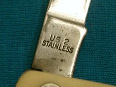 VINTAGE ULSTER USA US2 ADVERTISING MELON TESTER FRUIT FOLDING JACK POCKET KNIFE KNIVES OLD AD