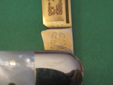Fight'N Rooster Gold Blade Pearl Whittler for the Tar Heel Club 1981 