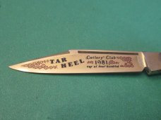 Fight'N Rooster Gold Blade Pearl Whittler for the Tar Heel Club 1981 