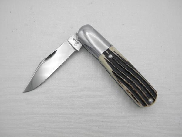 Queen Cutlery #60 Barlow Winterbottom bone:  3 1/2 closed, circa 1959, Q STEEL tang stamp