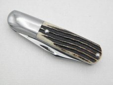 Queen Cutlery #60 Barlow Winterbottom bone:  3 1/2 closed, circa 1959, Q STEEL tang stamp