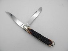 Queen Cutlery #19  Trapper Burnt Orange imitation Winterbottom bone:  4 1/8”