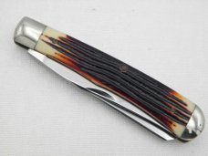 Queen Cutlery #19  Trapper Burnt Orange imitation Winterbottom bone:  4 1/8”