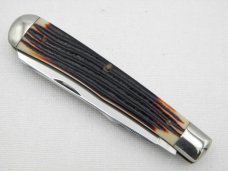 Queen Cutlery #19  Trapper Burnt Orange imitation Winterbottom bone:  4 1/8”