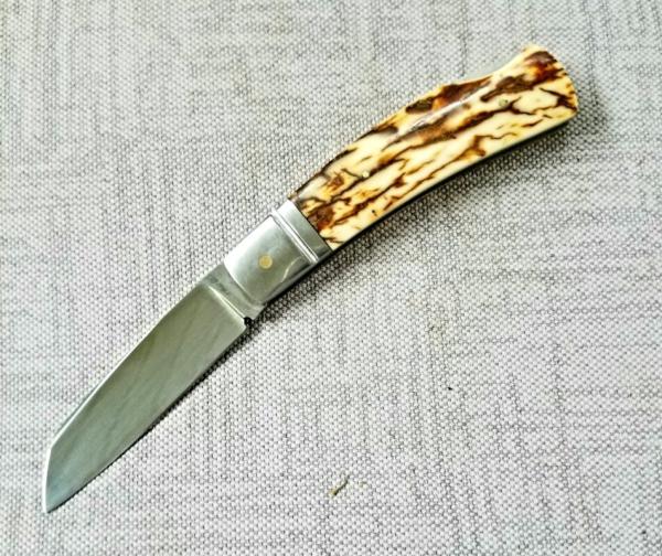 Steve Vanderkolff Native Lockback 4".. Mammoth and Cpm154...Fluted Integral bolsters..new from Maker
