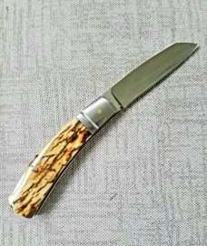 Steve Vanderkolff Native Lockback 4".. Mammoth and Cpm154...Fluted Integral bolsters..new from Maker