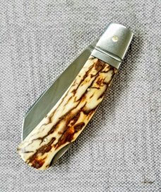 Steve Vanderkolff Native Lockback 4".. Mammoth and Cpm154...Fluted Integral bolsters..new from Maker