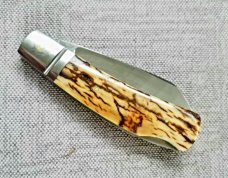 Steve Vanderkolff Native Lockback 4".. Mammoth and Cpm154...Fluted Integral bolsters..new from Maker