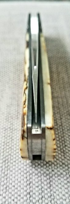 Steve Vanderkolff Native Lockback 4".. Mammoth and Cpm154...Fluted Integral bolsters..new from Maker